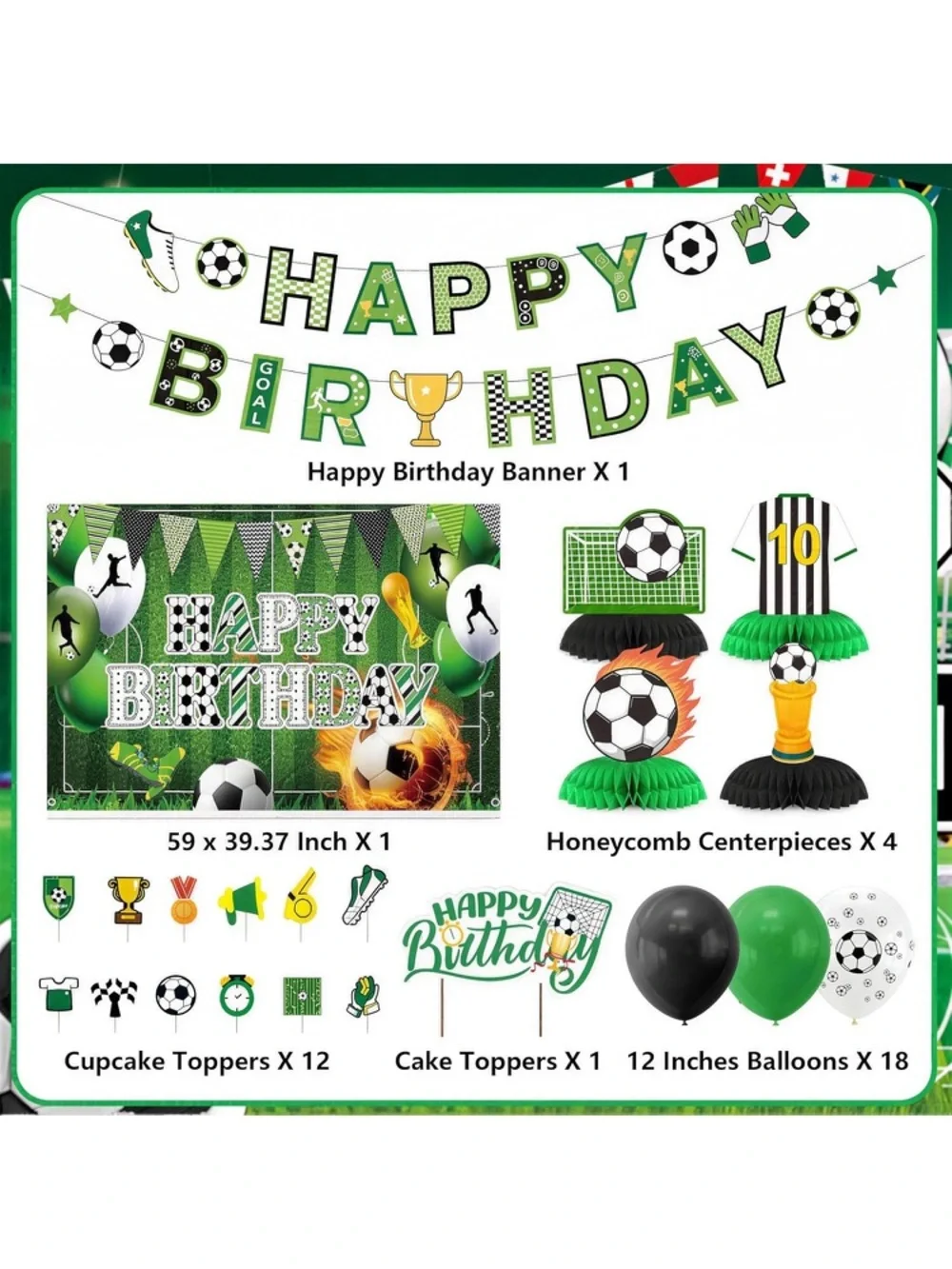 Soccer Party Decorations NWT